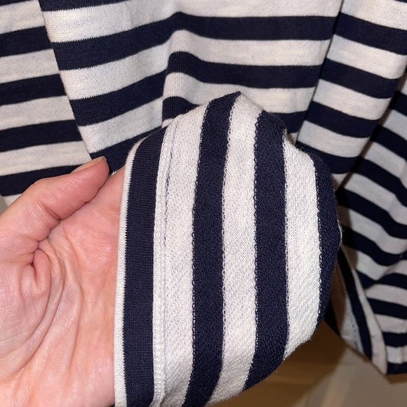 Navy and Cream Striped Dress - Picture 3 of 6
